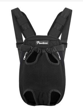 Pawaboo Black Front Pet Carrier Backpack - Hands-Free Dog Carrier